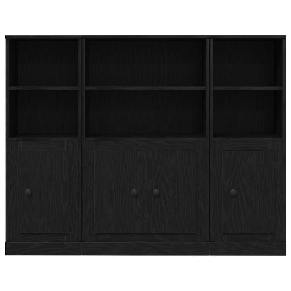 Highboard Schwarz Eichen-Optik 132 x 35,5 x 103,5 cm