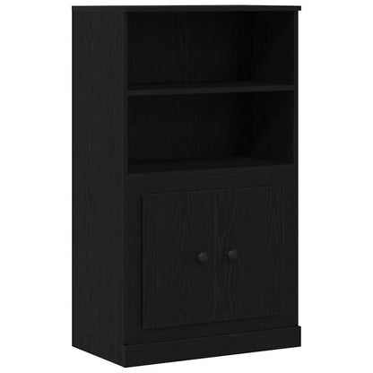 Highboard Schwarz Eichen-Optik 132 x 35,5 x 103,5 cm