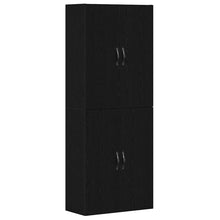 Wandschrank 2 pcs Schwarz Eichen-Optik 69.5 x 34 x 90 cm