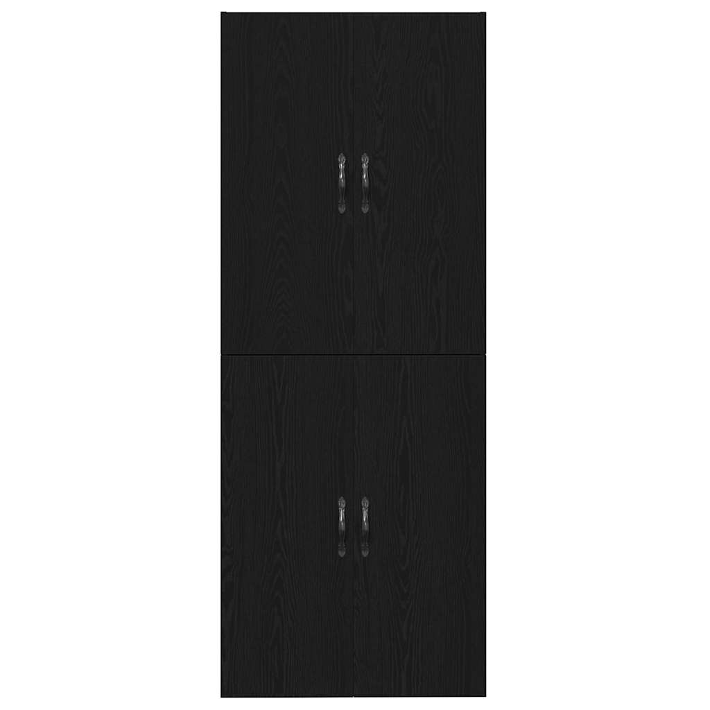 Wandschrank 2 pcs Schwarz Eichen-Optik 69.5 x 34 x 90 cm