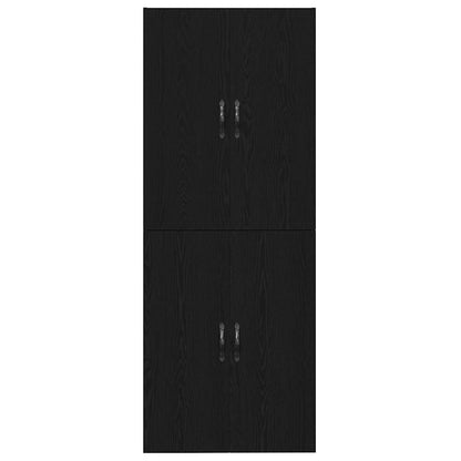 Wandschrank 2 pcs Schwarz Eichen-Optik 69.5 x 34 x 90 cm