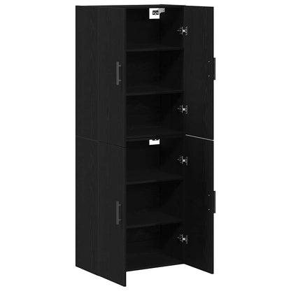 Wandschrank 2 pcs Schwarz Eichen-Optik 69.5 x 34 x 90 cm