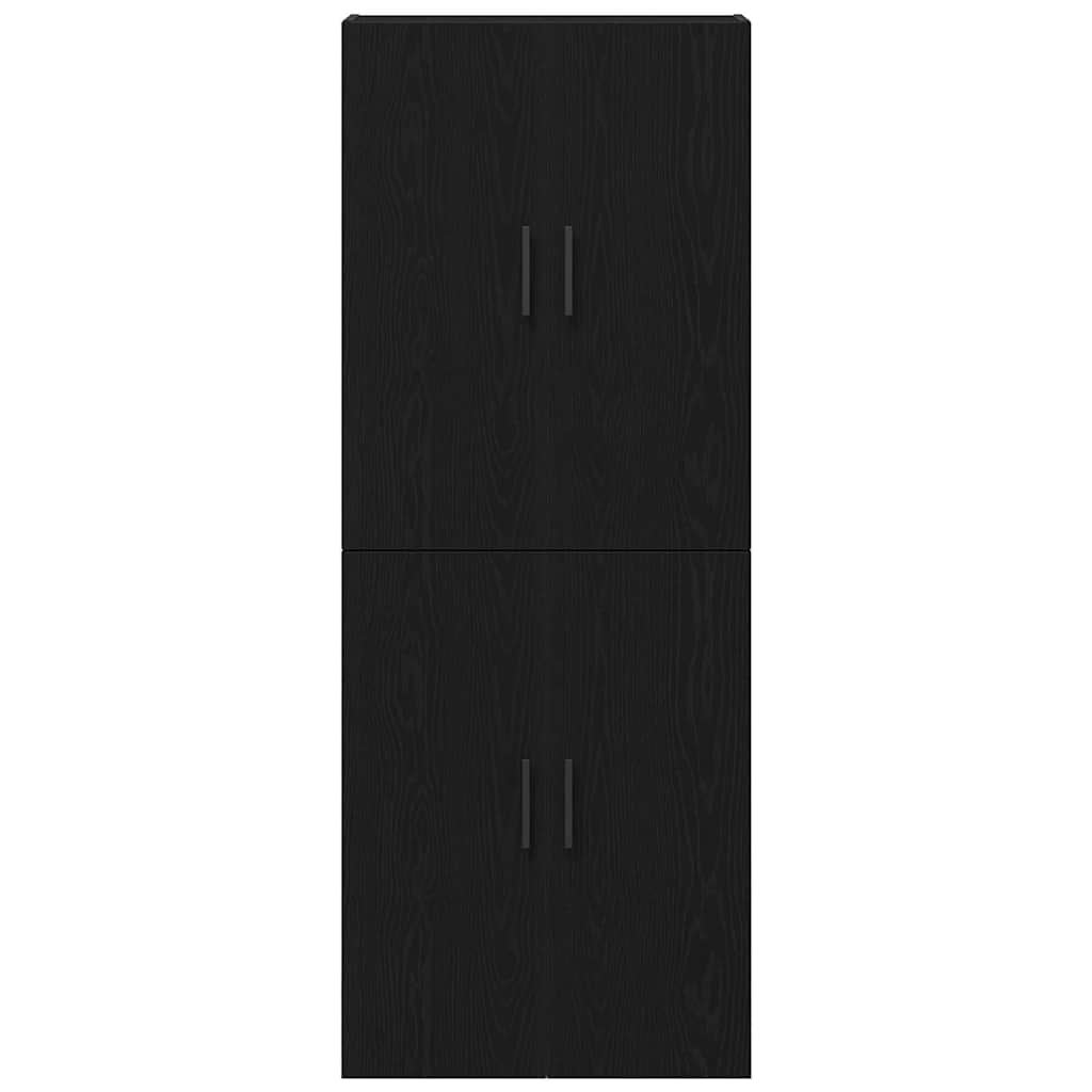 Wandschrank 2 pcs Schwarz Eichen-Optik 69.5 x 34 x 90 cm