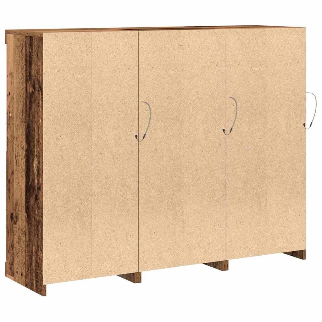 Sideboard 3 pcs Altholz 123 x 37 x 100 cm Holzwerkstoff