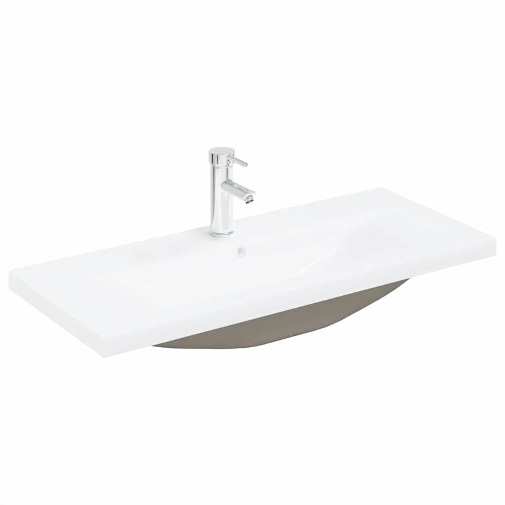 Waschbeckenunterschrank mit Becken 3 pcs Schwarz Eichen-Optik