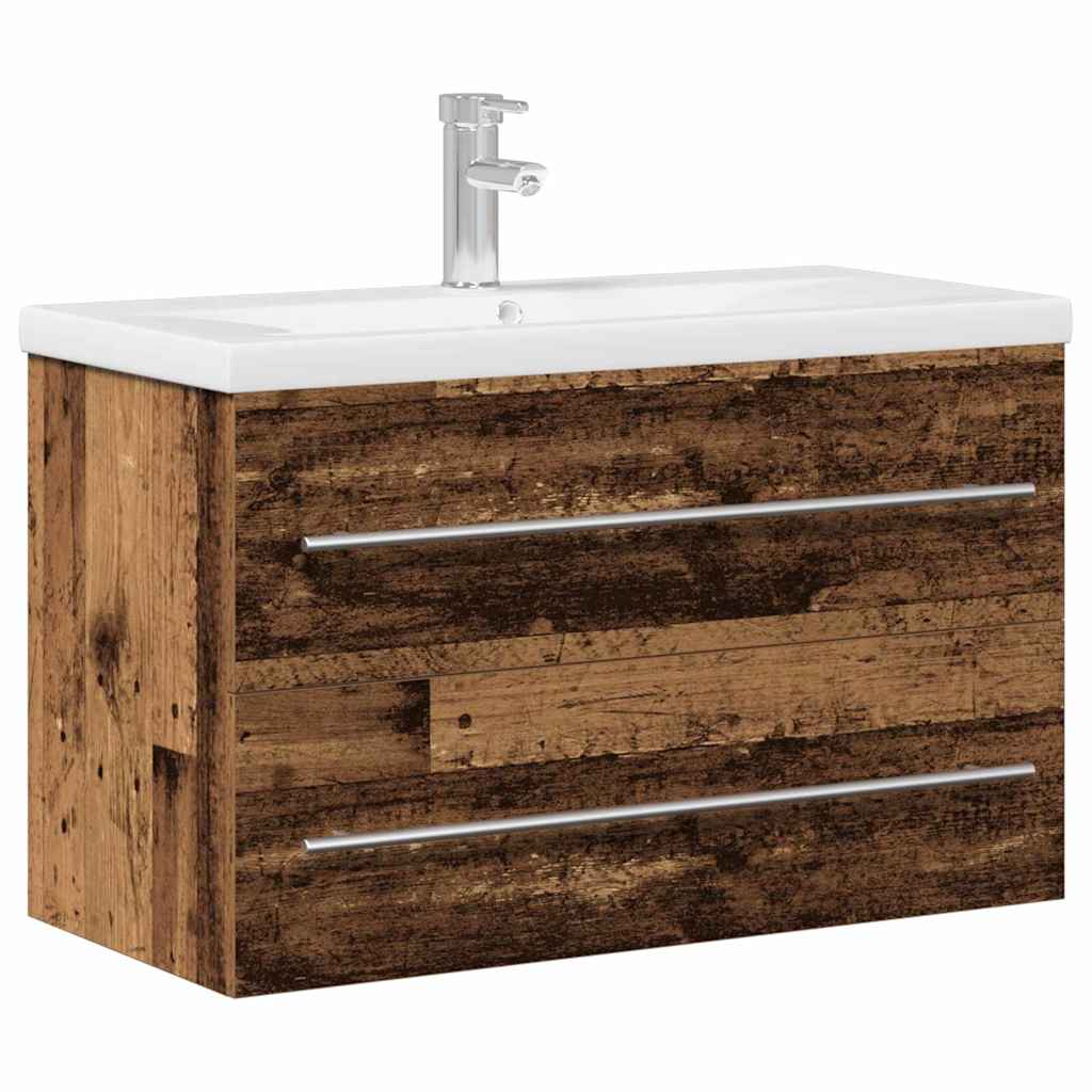 Badezimmer Waschbecken Schrank Altholz 80 x 38.5 x 48 cm
