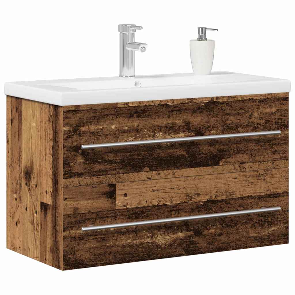 Badezimmer Waschbecken Schrank Altholz 80 x 38.5 x 48 cm