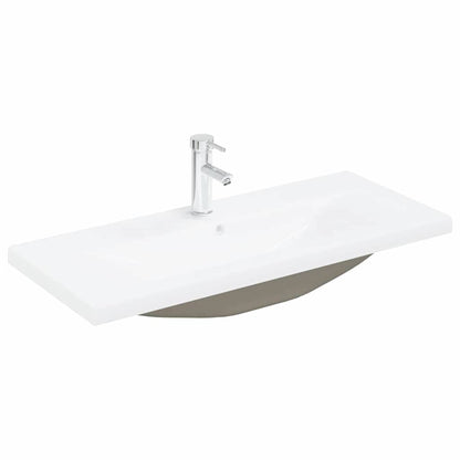 Waschbeckenunterschrank Schwarz Eichen-Optik 90 x 39 x 62 cm