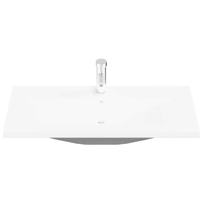 Waschbeckenunterschrank Schwarz Eichen-Optik 90 x 39 x 62 cm