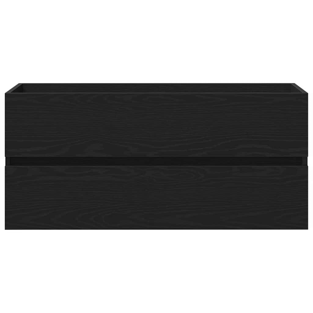 Waschbeckenunterschrank Schwarz Eichen-Optik 90 x 39 x 62 cm