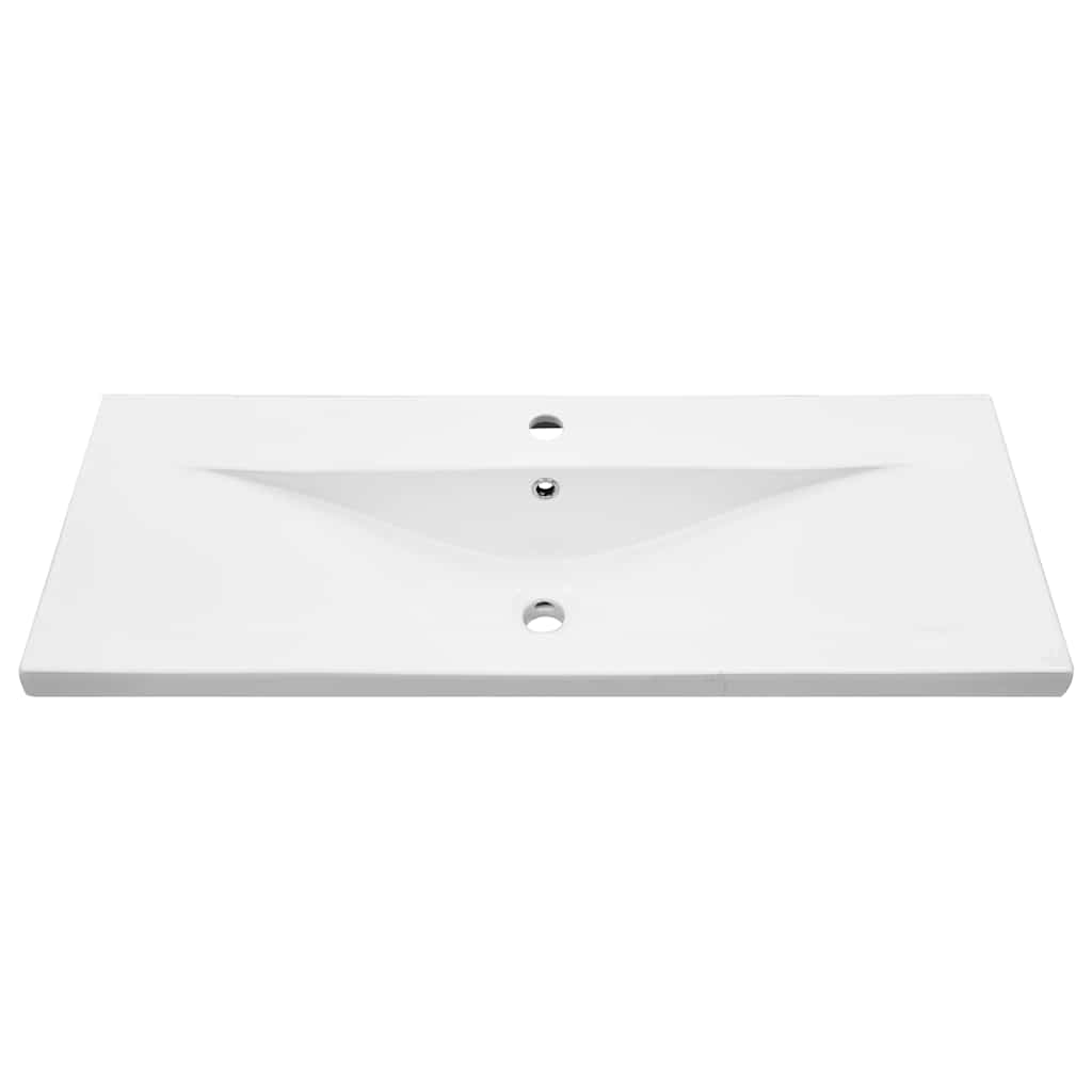 Waschbeckenunterschrank Schwarz Eichen-Optik 100 x 39 x 62 cm