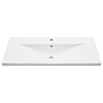 Waschbeckenunterschrank Schwarz Eichen-Optik 100 x 39 x 62 cm