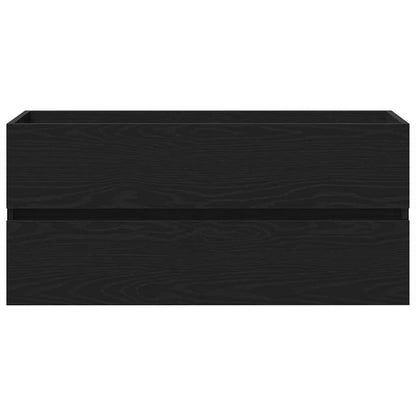 Waschbeckenunterschrank Schwarz Eichen-Optik 100 x 39 x 62 cm