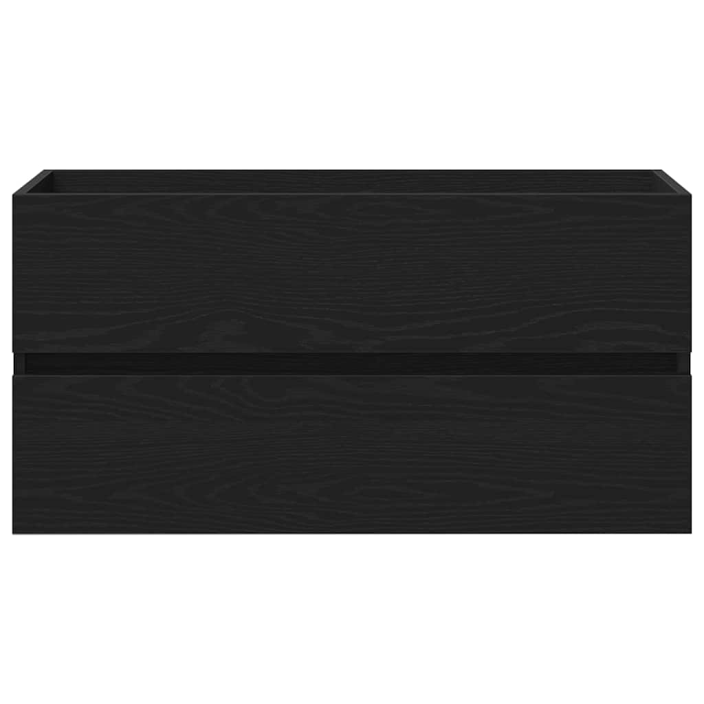 Waschbeckenunterschrank Schwarz Eichen-Optik 90 x 39 x 62 cm