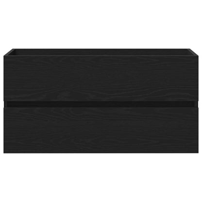 Waschbeckenunterschrank Schwarz Eichen-Optik 90 x 39 x 62 cm