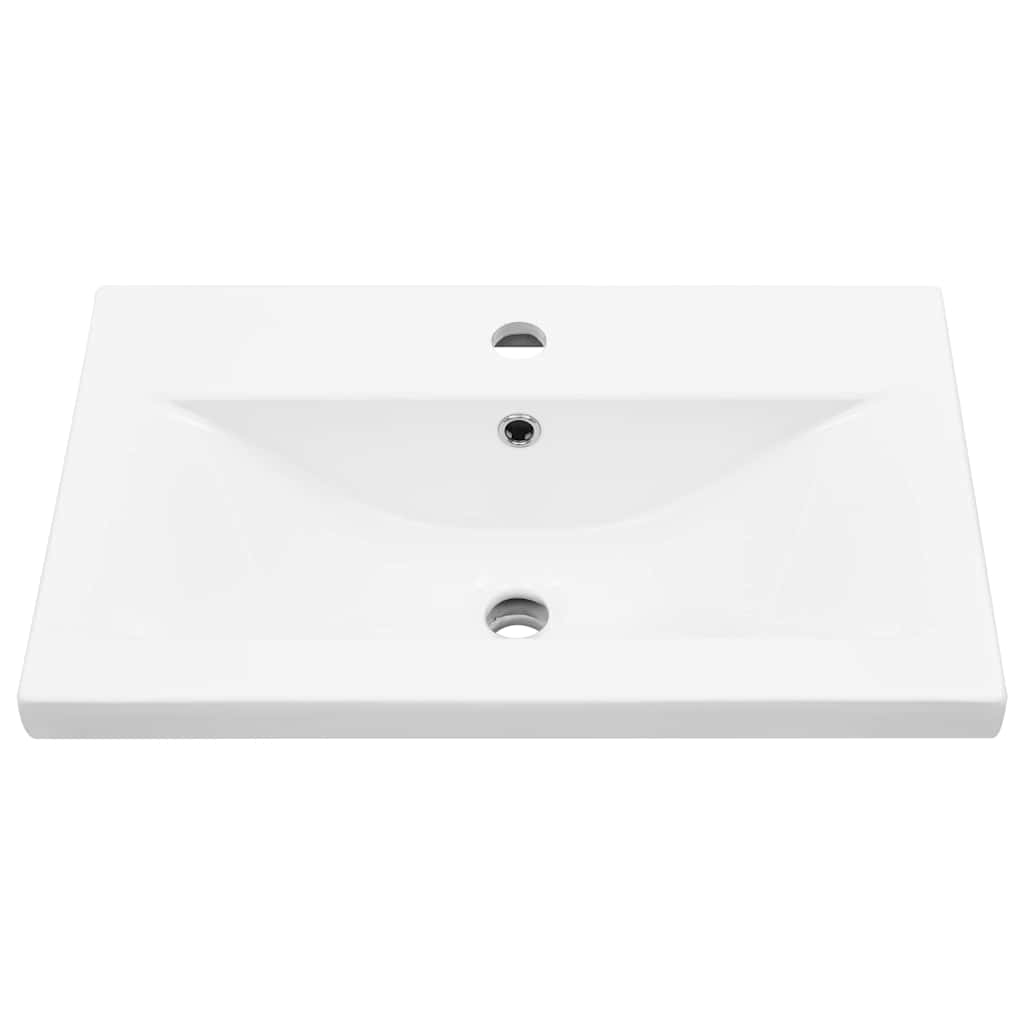 Waschbeckenunterschrank Schwarz Eichen-Optik 60 x 39 x 62 cm