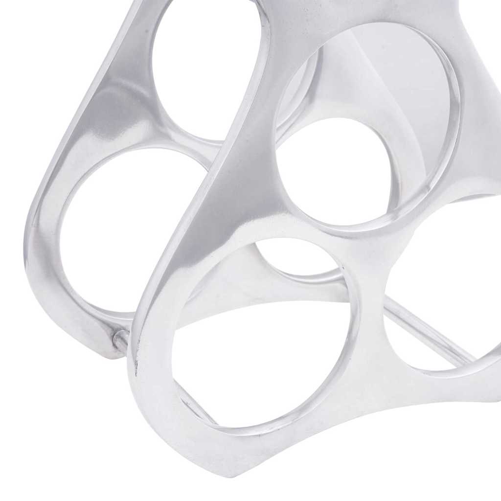 Weinregal Silber 23 x 14 x 28 cm Aluminium