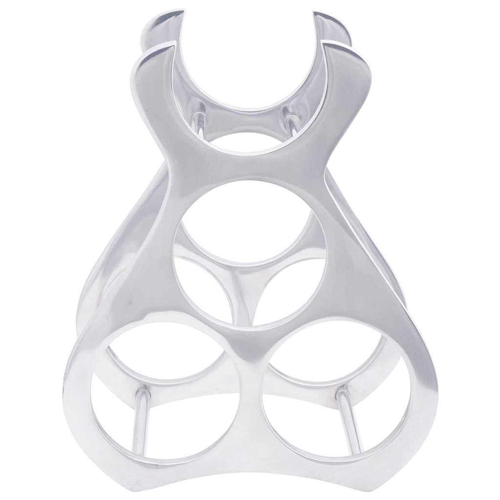 Weinregal Silber 23 x 14 x 28 cm Aluminium