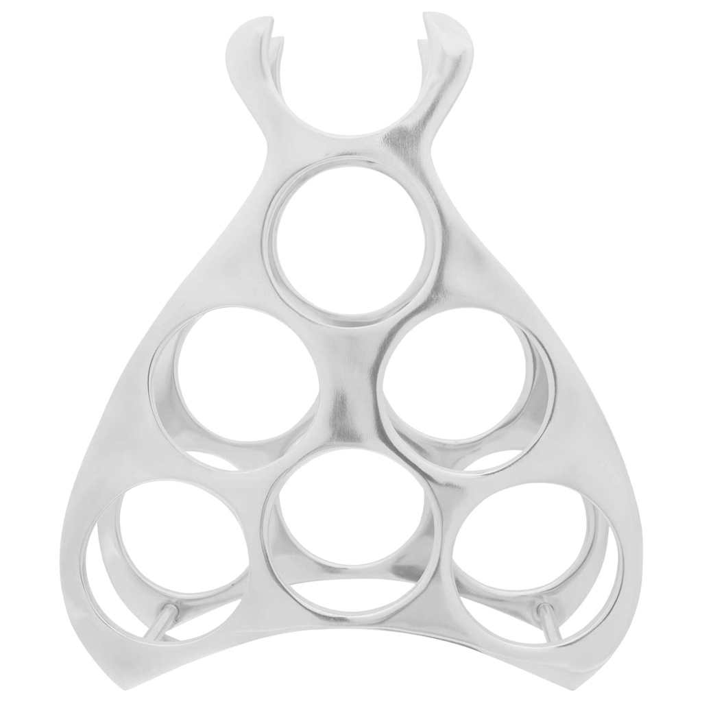 Weinregal Silber 38 x 33 x 13 cm Aluminium