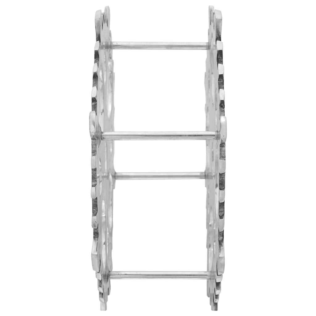 Weinregal Silber 39 x 39 x 14 cm Aluminium