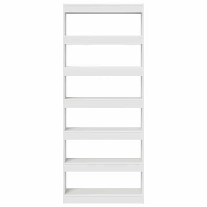 Bücherregal mit Regal Weiß 80 x 30 x 198 cm Holzwerkstoff