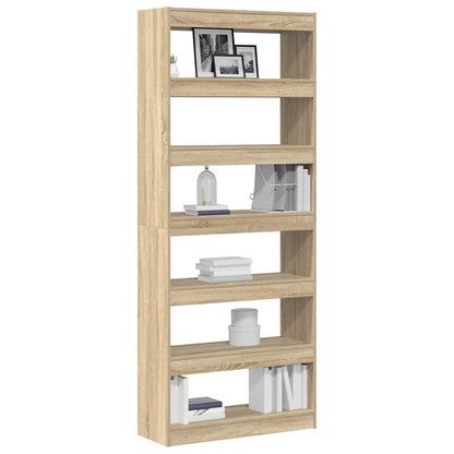 Bücherregal Sonoma-Eiche 80 x 30 x 198 cm Holzwerkstoff