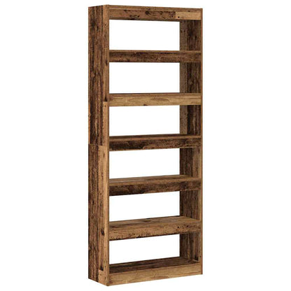 Bücherregal mit Regal Altholz 80 x 30 x 198 cm Holzwerkstoff