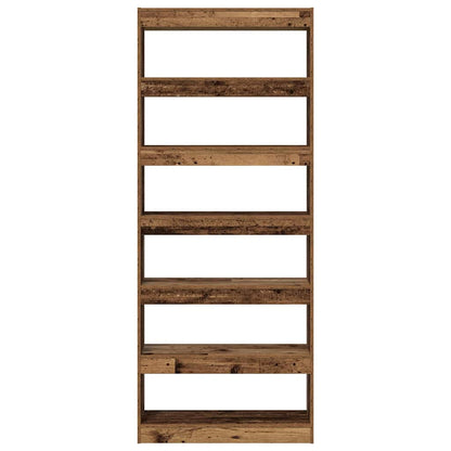 Bücherregal mit Regal Altholz 80 x 30 x 198 cm Holzwerkstoff