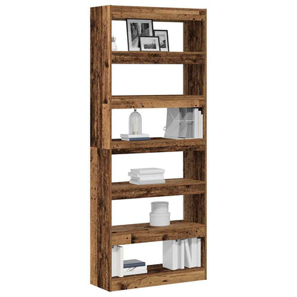 Bücherregal mit Regal Altholz 80 x 30 x 198 cm Holzwerkstoff