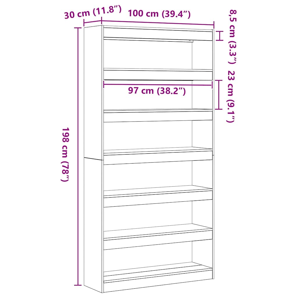 Bücherregal Grau Holzwerkstoff