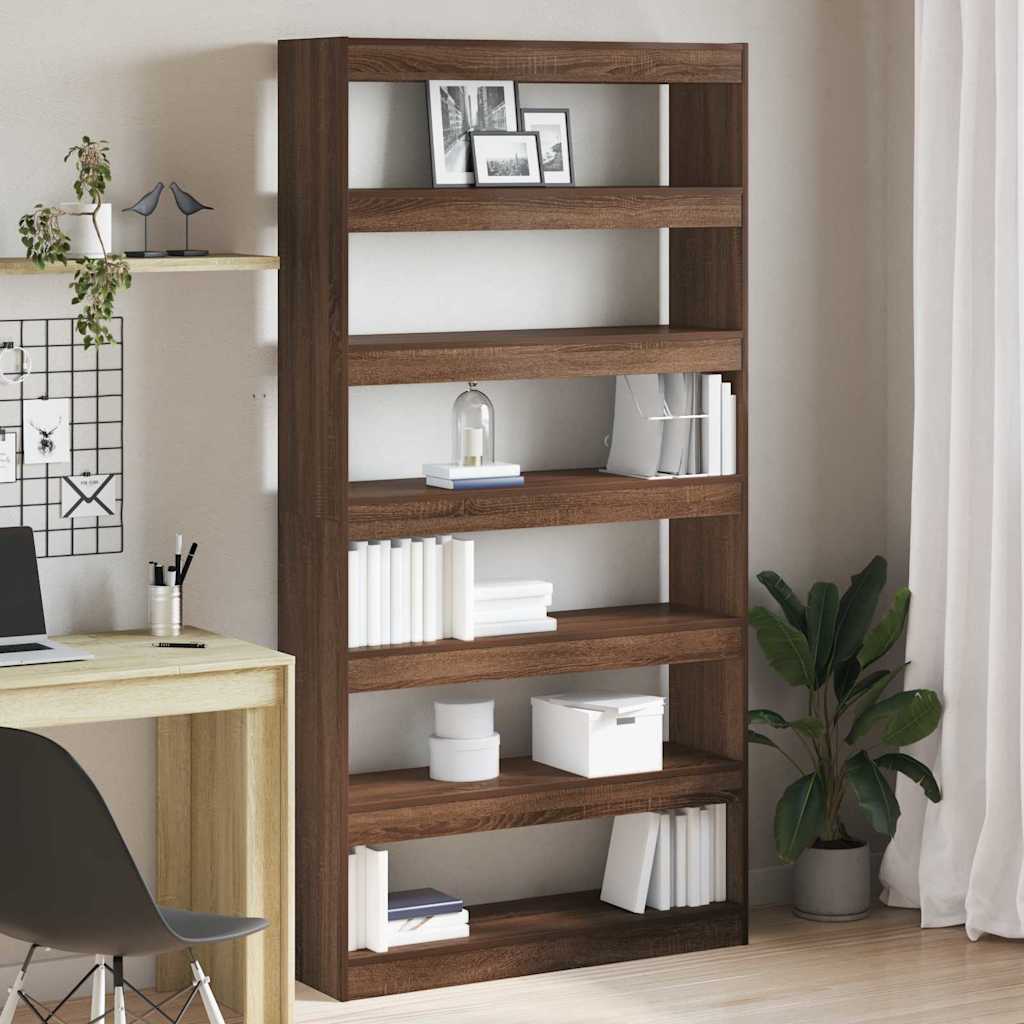 Bücherregal Braun Holzwerkstoff Braun Eichen-Optik