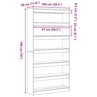 Bücherregal Braun Holzwerkstoff Altholz