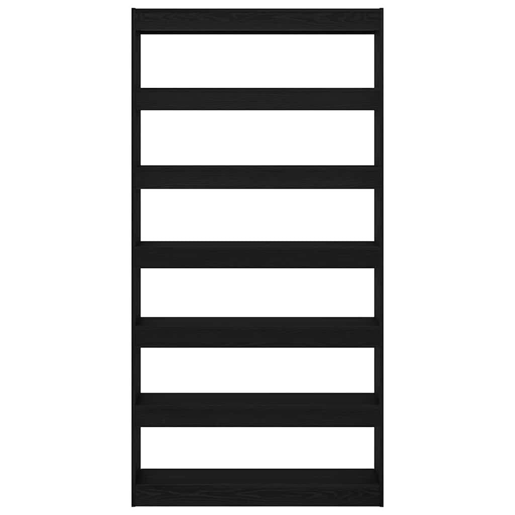 Bücherregal Schwarz Holzwerkstoff Schwarz Eichen-Optik