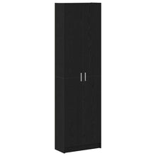 Kleiderschrank mit Regal Schwarz Eichen-Optik 55 x 25 x 189 cm