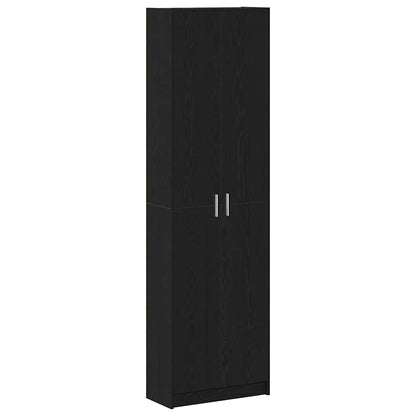 Kleiderschrank mit Regal Schwarz Eichen-Optik 55 x 25 x 189 cm