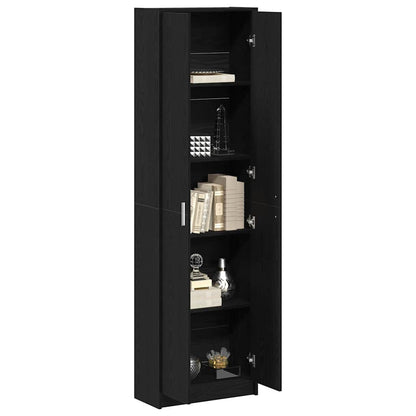 Kleiderschrank mit Regal Schwarz Eichen-Optik 55 x 25 x 189 cm