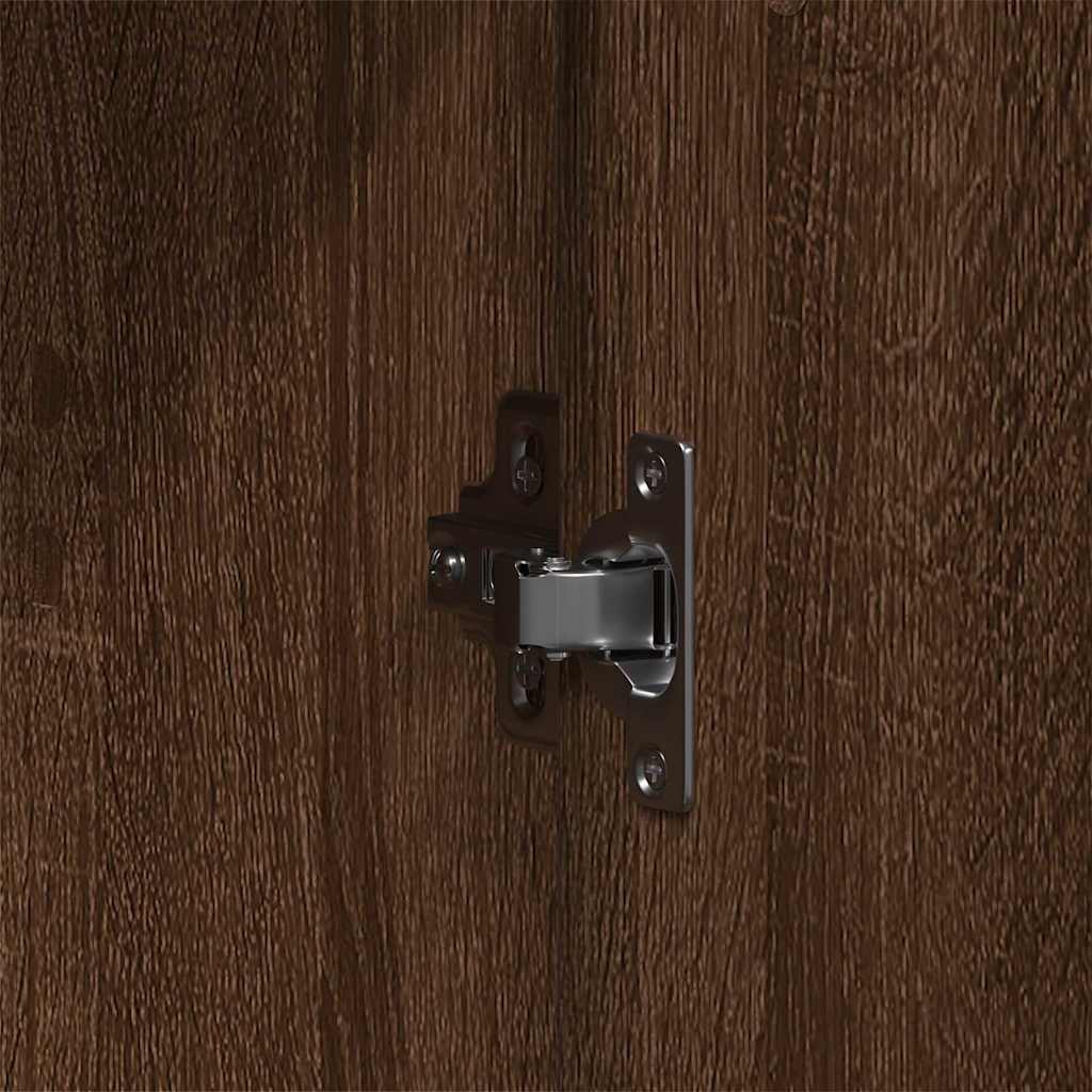 Kleiderschrank mit Regal Braun Eichen-Optik 55 x 25 x 189 cm