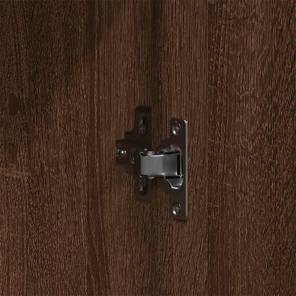 Kleiderschrank mit Regal Braun Eichen-Optik 55 x 25 x 189 cm