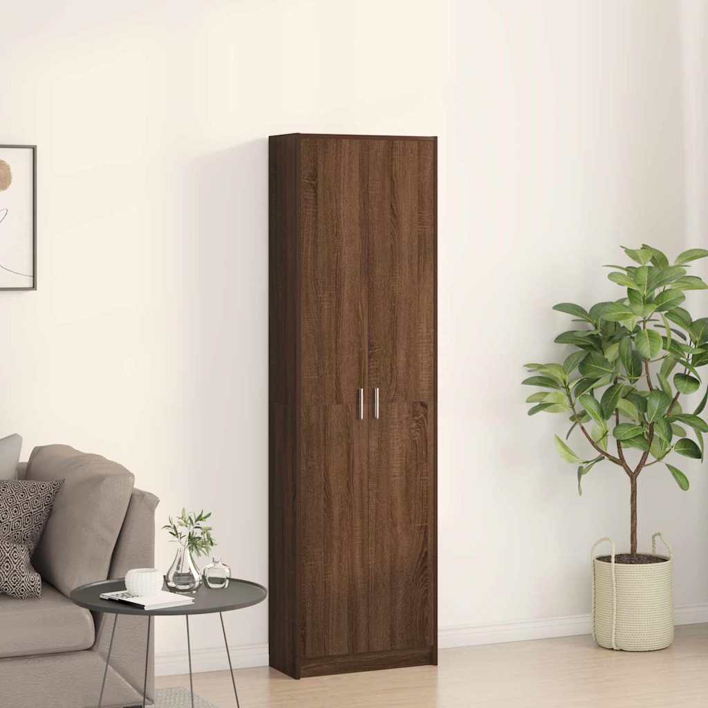 Kleiderschrank mit Regal Braun Eichen-Optik 55 x 25 x 189 cm