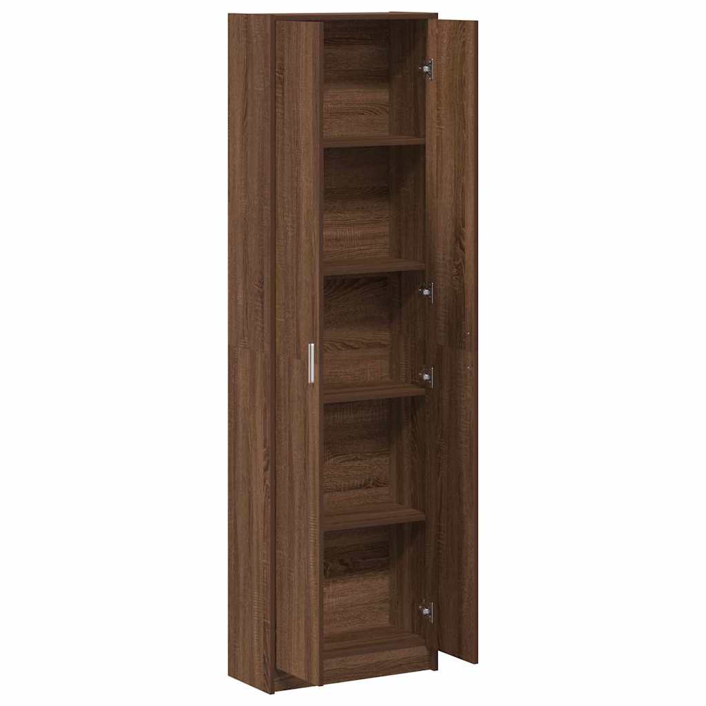 Kleiderschrank mit Regal Braun Eichen-Optik 55 x 25 x 189 cm