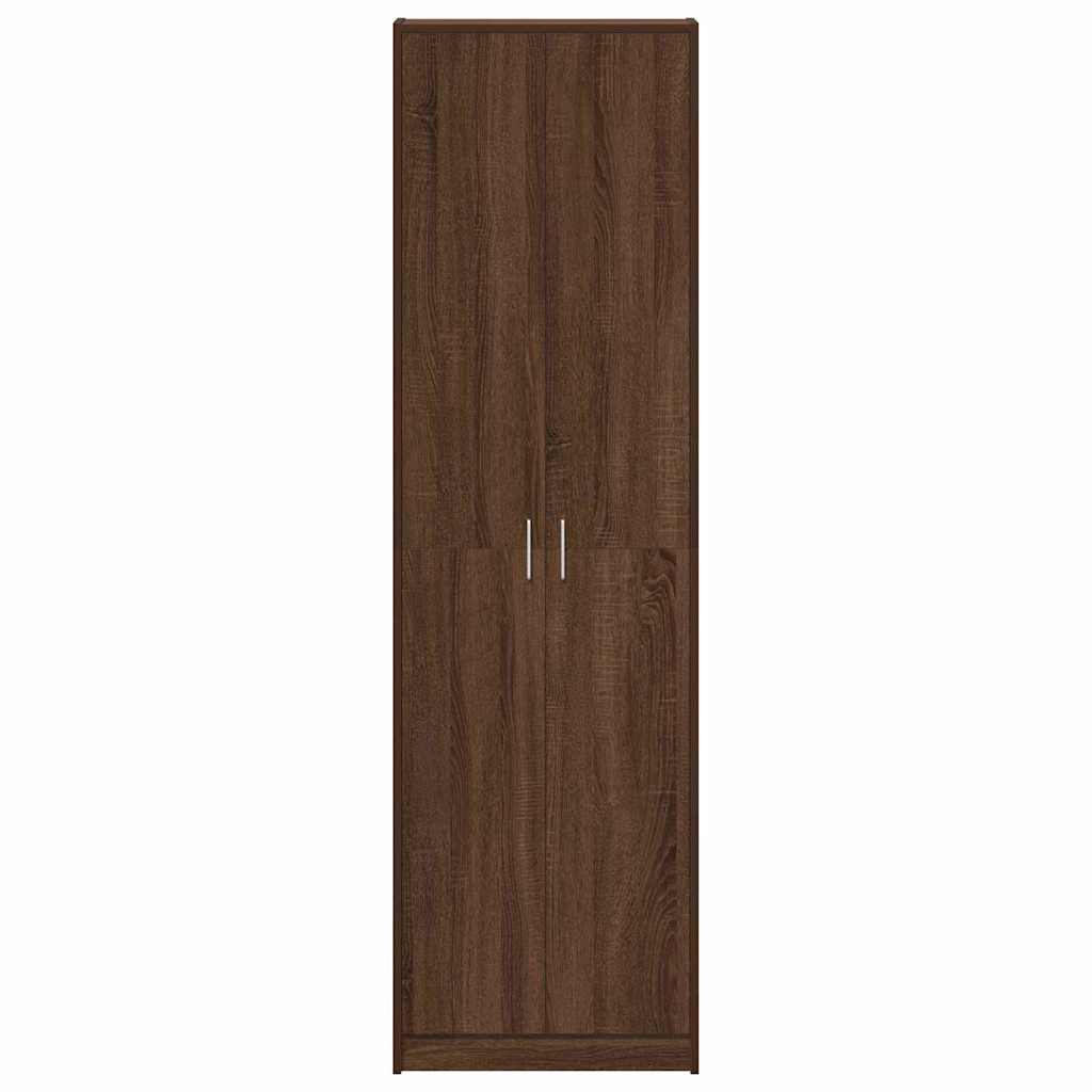 Kleiderschrank mit Regal Braun Eichen-Optik 55 x 25 x 189 cm