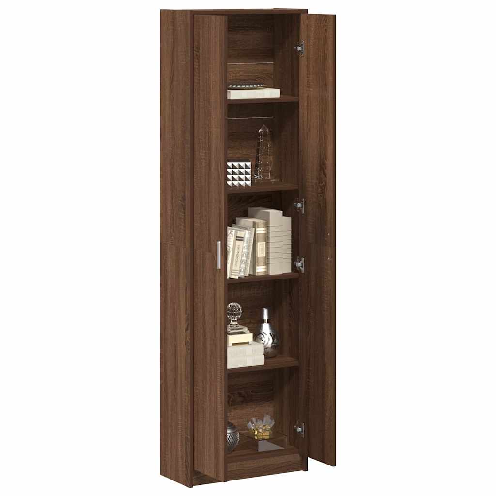 Kleiderschrank mit Regal Braun Eichen-Optik 55 x 25 x 189 cm