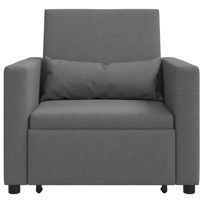 Einzel-Schlafsofa mit Rädern Dunkelgrau 90 x 165 x 87 cm Stoff