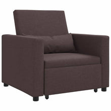 Einzel-Schlafsofa mit Rädern Dunkelbraun 90 x 165 x 87 cm Stoff