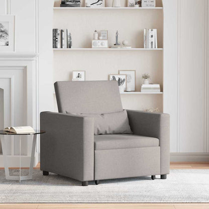 Einzel-Schlafsofa mit Rädern Taupe 90 x 165 x 87 cm Stoff