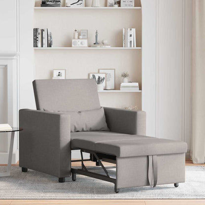 Einzel-Schlafsofa mit Rädern Taupe 90 x 165 x 87 cm Stoff