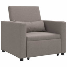 Einzel-Schlafsofa mit Rädern Taupe 90 x 165 x 87 cm Stoff