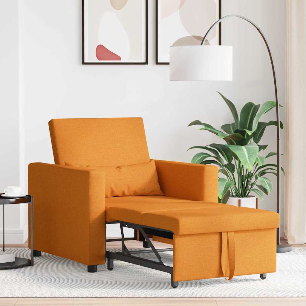 Einzel-Schlafsofa mit Rädern Dunkelgelb 90 x 165 x 87 cm Stoff