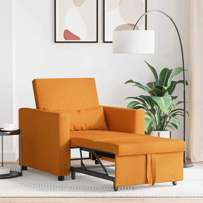 Einzel-Schlafsofa mit Rädern Dunkelgelb 90 x 165 x 87 cm Stoff