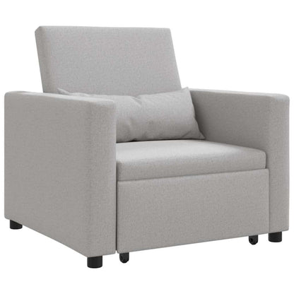 Einzel-Schlafsofa mit Rädern Wolkengrau 90 x 165 x 87 cm Stoff